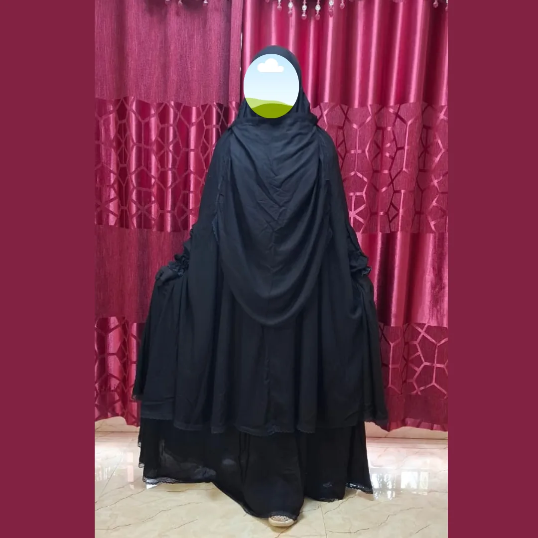 Lilen Fabric Khimar With Scart Set LF116